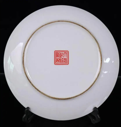 China seiko beautiful pastel ceramic plate crafts statue