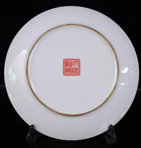 China seiko beautiful pastel ceramic plate crafts statue