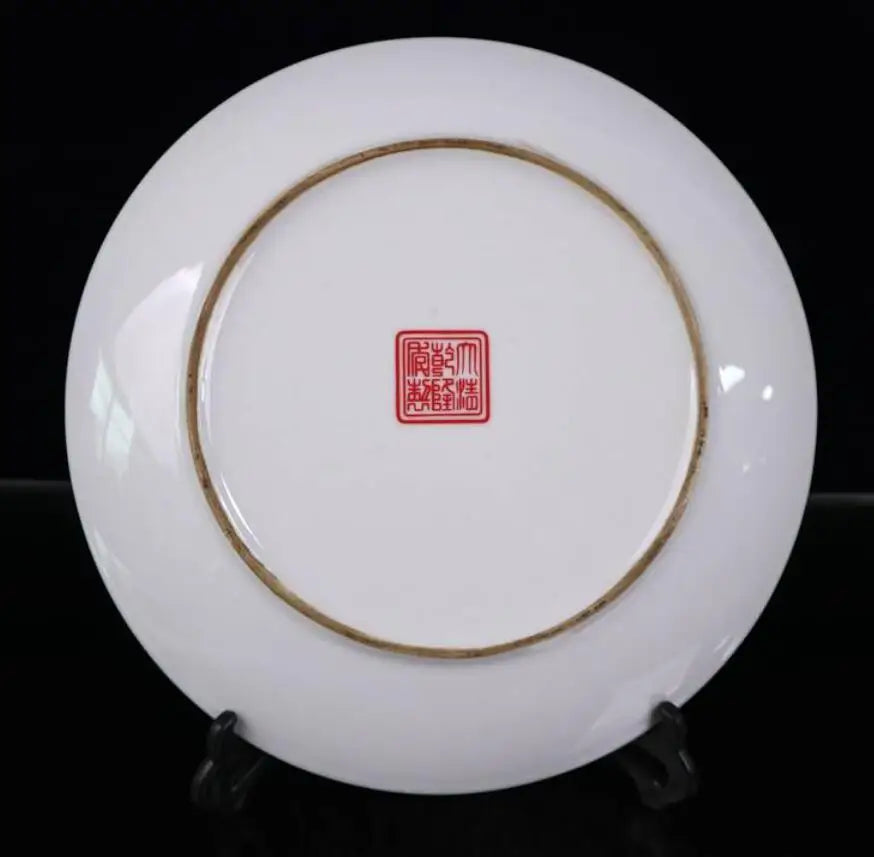 China seiko beautiful pastel ceramic plate crafts statue