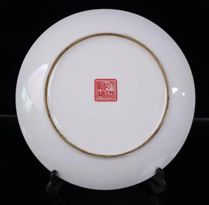 China seiko beautiful pastel ceramic plate crafts statue