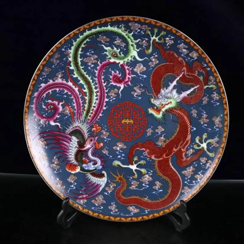 China seiko beautiful pastel ceramic plate crafts statue