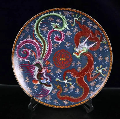 China seiko beautiful pastel ceramic plate crafts statue