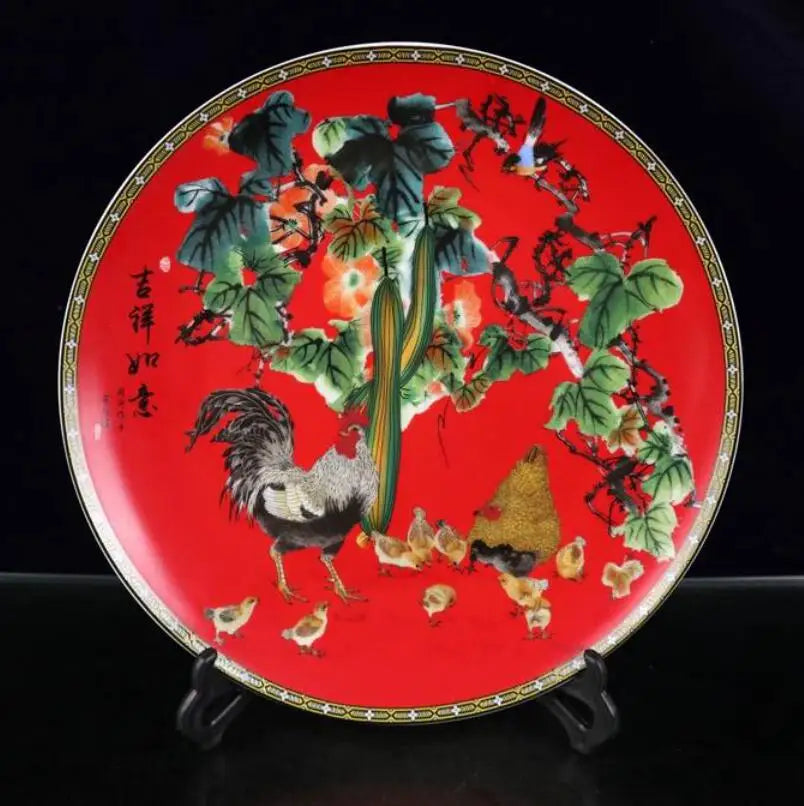 China seiko beautiful pastel ceramic plate crafts statue
