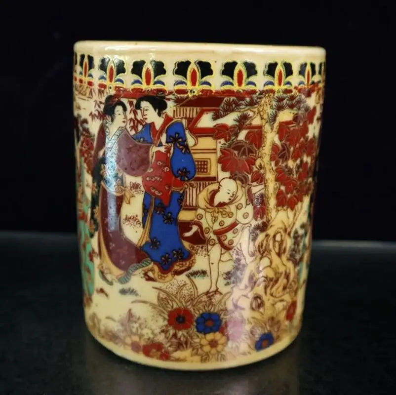 China seiko beauty female ceramic Brush pot crafts statue