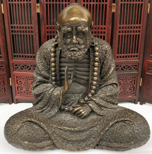 China seiko brass DARUMA Patriarch crafts statue