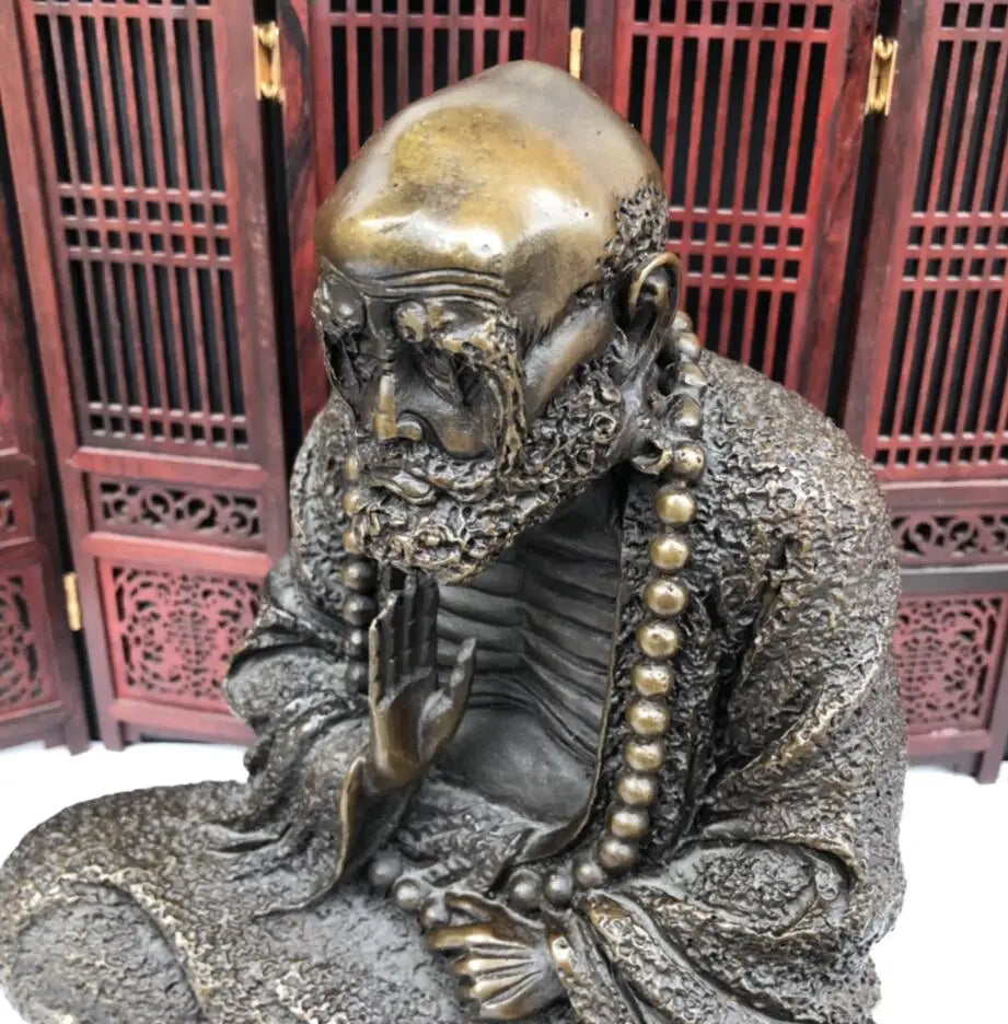 China seiko brass DARUMA Patriarch crafts statue
