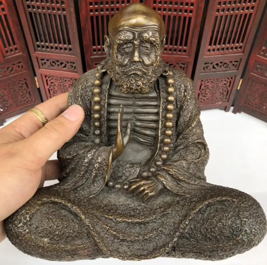China seiko brass DARUMA Patriarch crafts statue