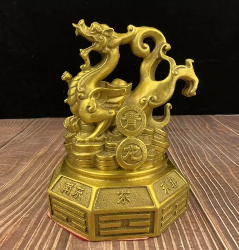 China seiko brass Four god beast crafts statue A set