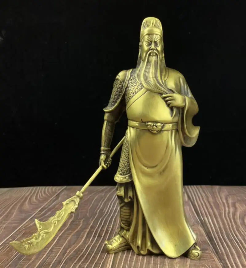 China seiko brass Guan yu crafts statue