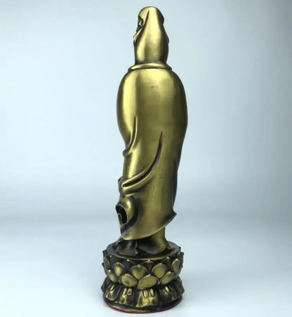China seiko brass Guanyin Bodhisattva crafts statue