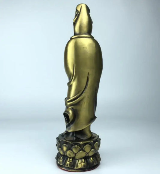China seiko brass Guanyin Bodhisattva crafts statue