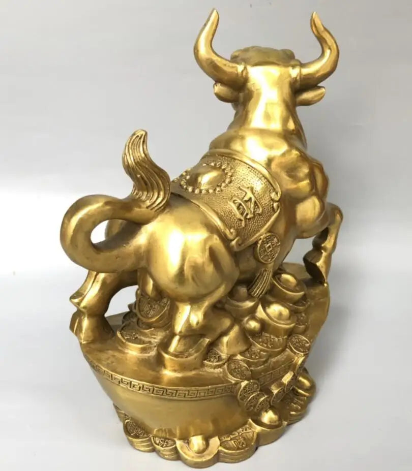 China seiko brass Ingots wealth cow crafts statue