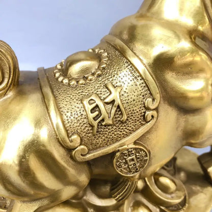 China seiko brass Ingots wealth cow crafts statue