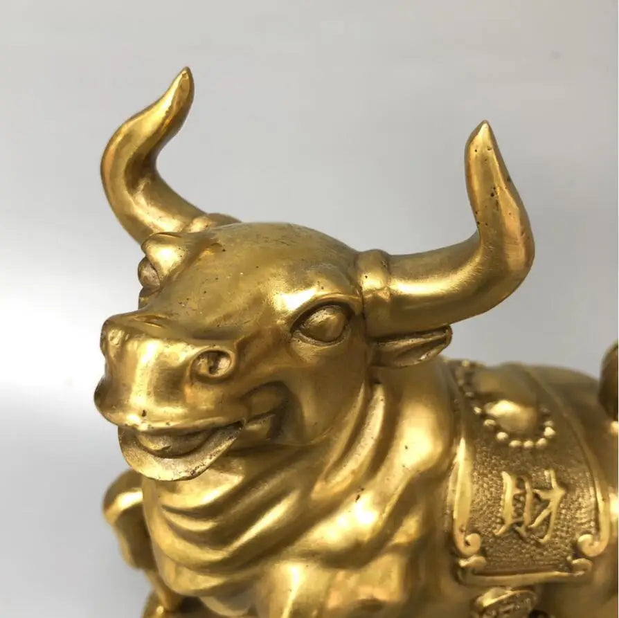 China seiko brass Ingots wealth cow crafts statue