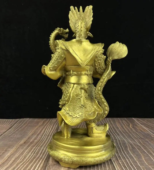 China seiko brass east sea dragon king crafts statue