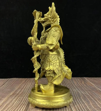 China seiko brass east sea dragon king crafts statue