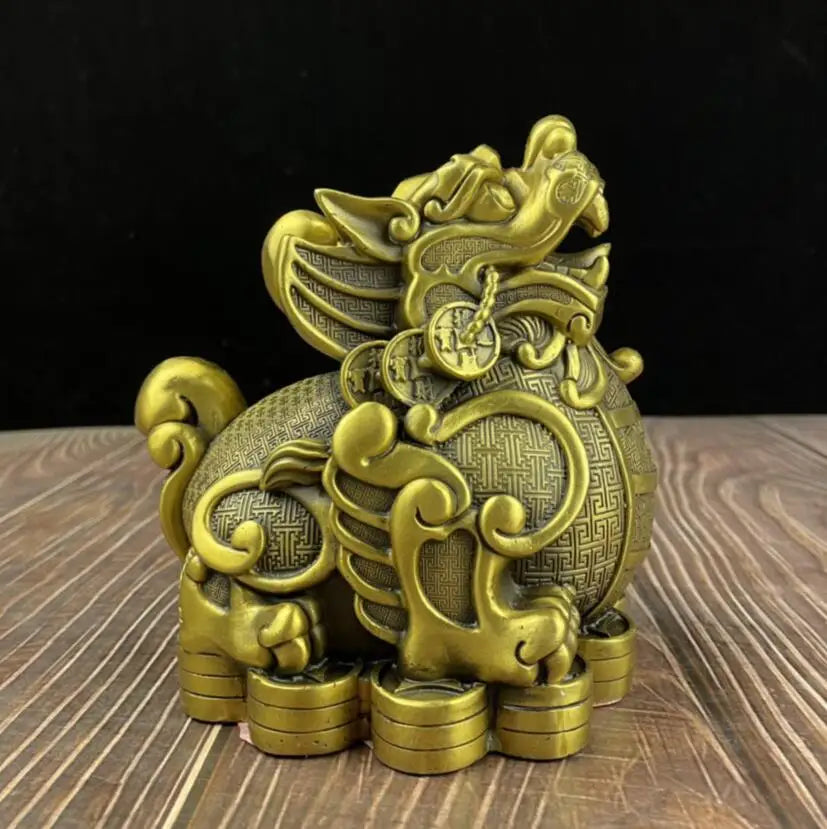China seiko brass fly Days mythical wild animal crafts statue