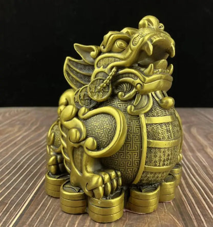 China seiko brass fly Days mythical wild animal crafts statue