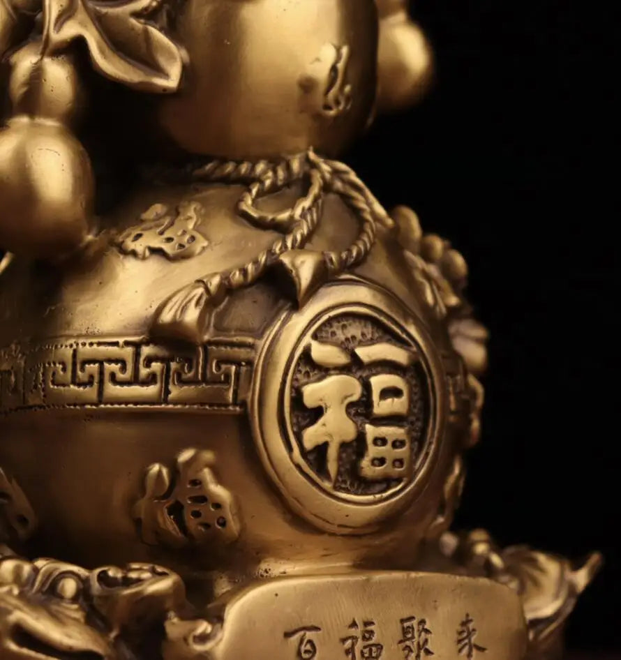 China seiko brass gold toad gourd crafts statue