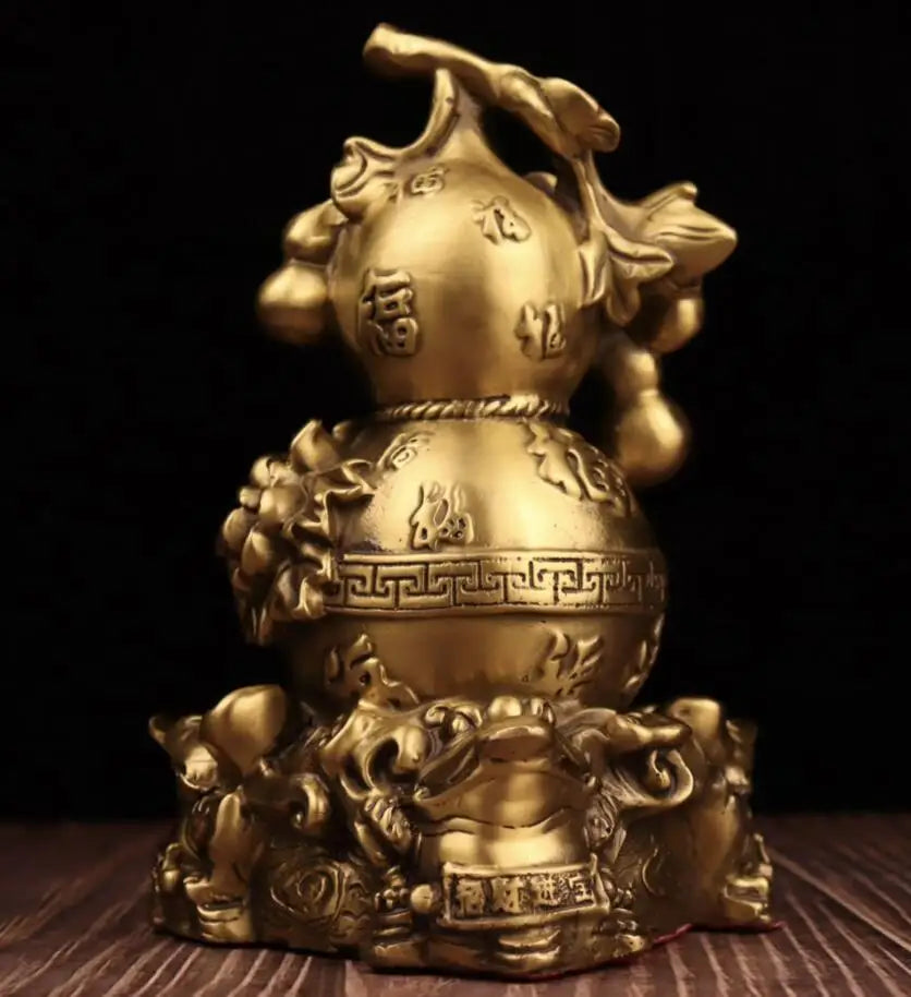 China seiko brass gold toad gourd crafts statue