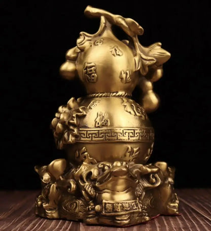 China seiko brass gold toad gourd crafts statue