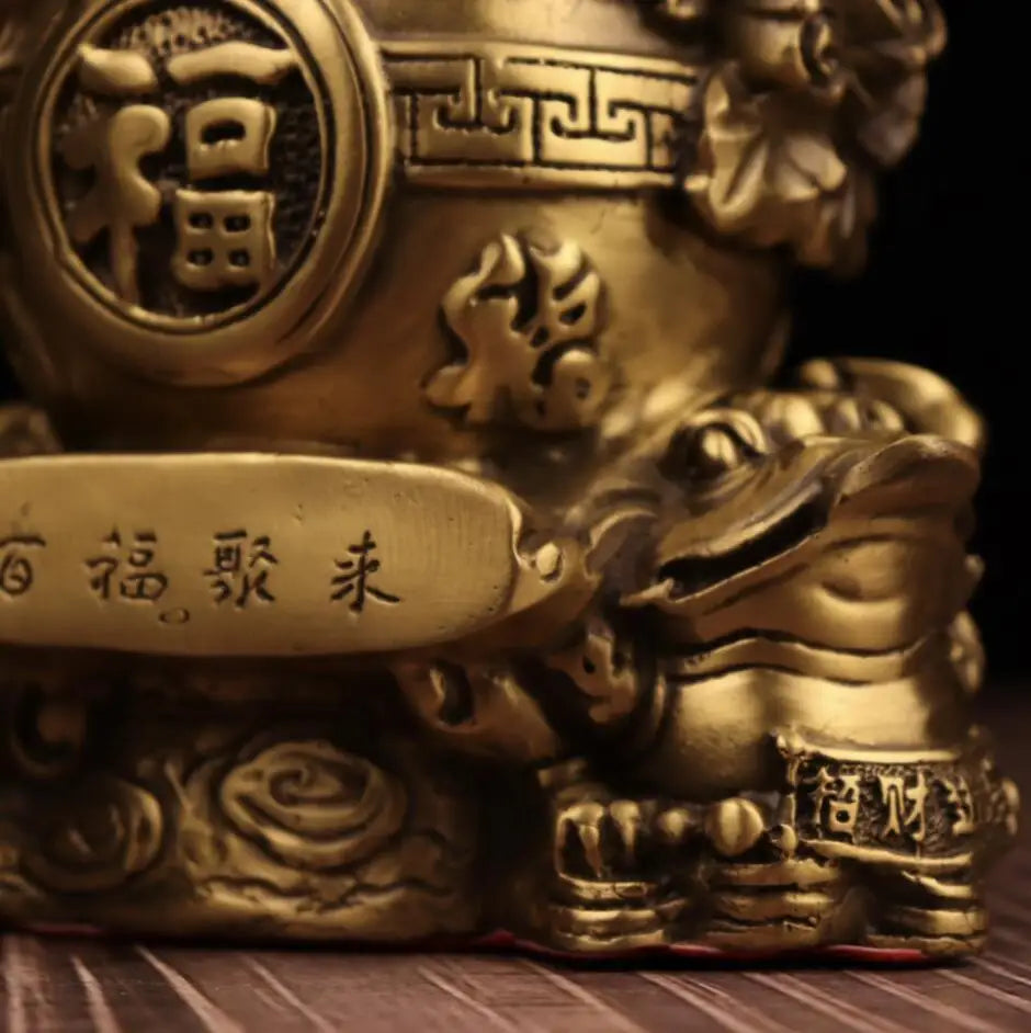 China seiko brass gold toad gourd crafts statue