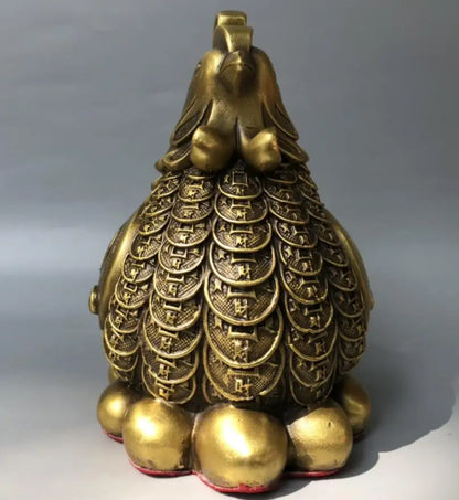 China seiko brass hen Lay eggs crafts statue