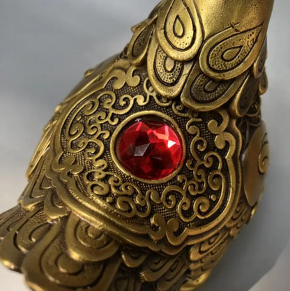 China seiko brass hen Lay eggs crafts statue