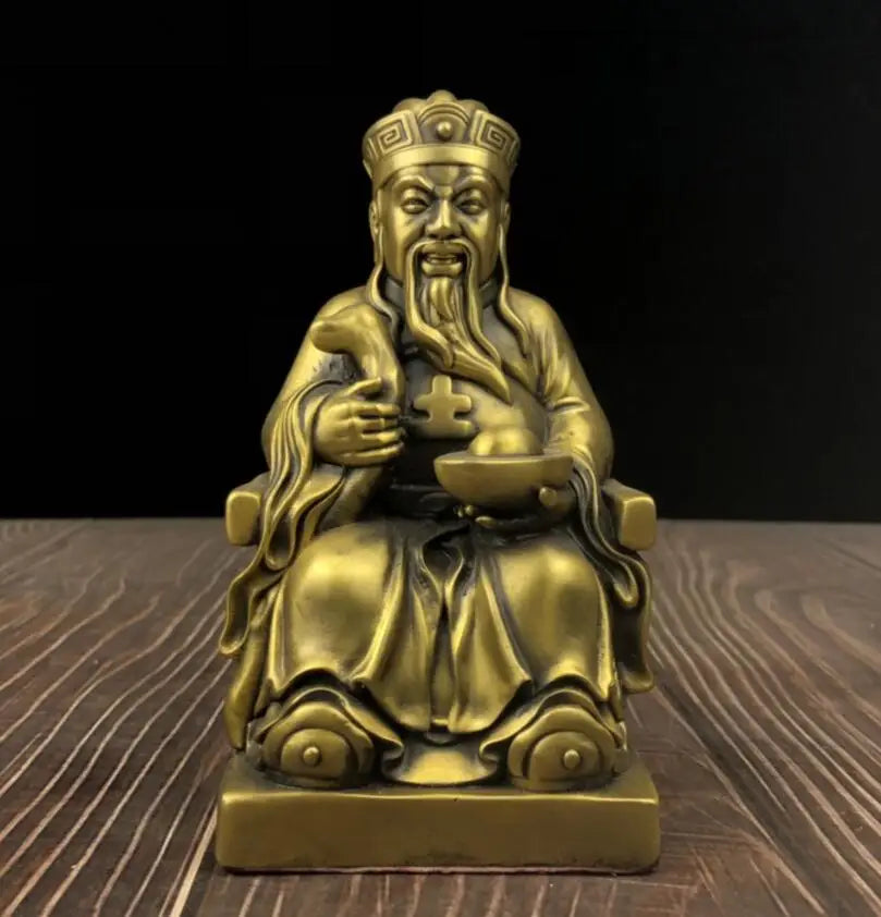 China seiko brass land god crafts statue A pair