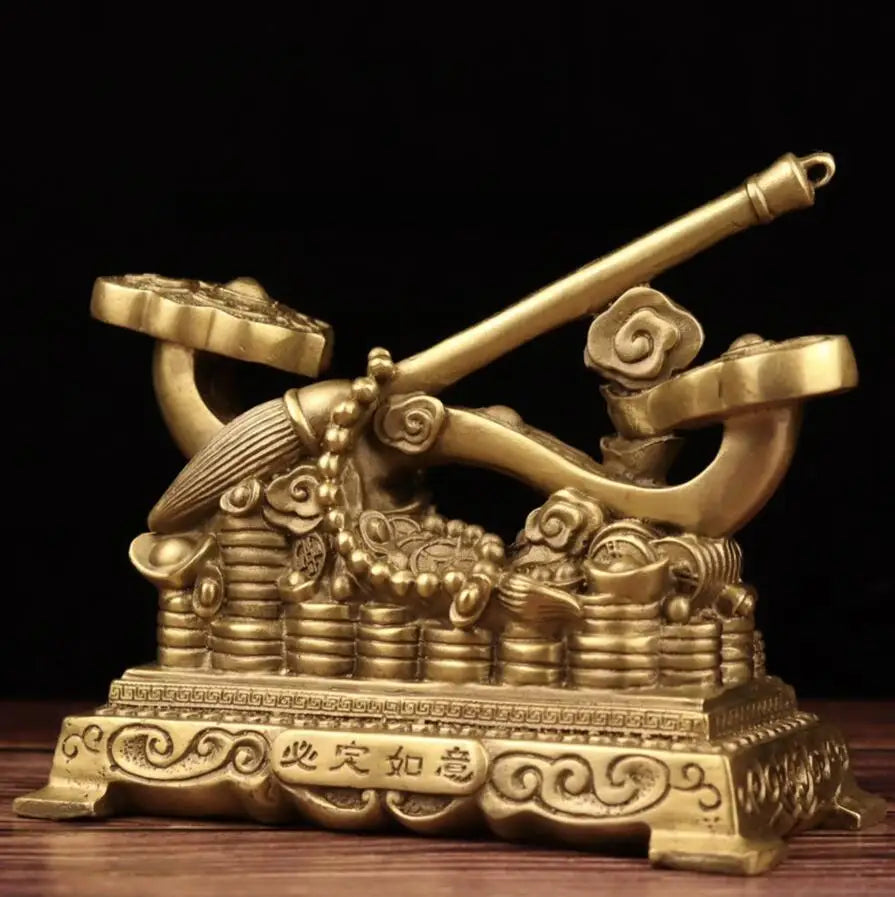China seiko brass recruit wealth Wishful crafts statue