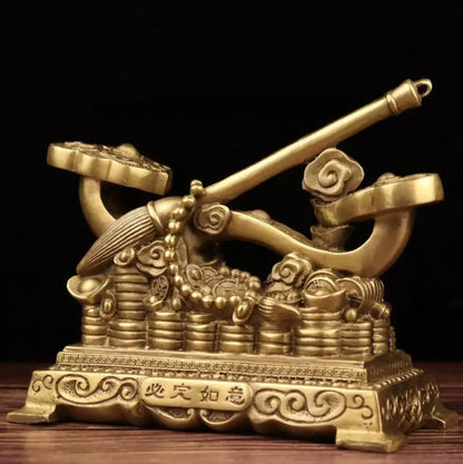 China seiko brass recruit wealth Wishful crafts statue