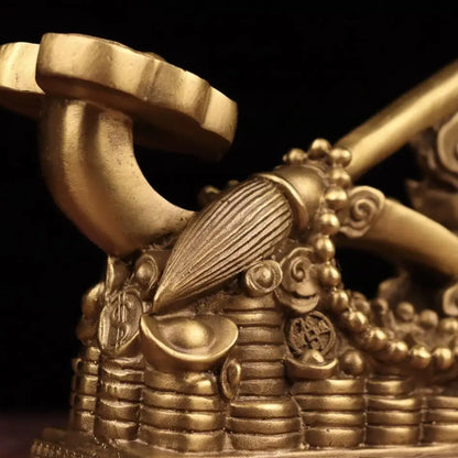 China seiko brass recruit wealth Wishful crafts statue