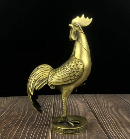China seiko brass rooster crafts statue