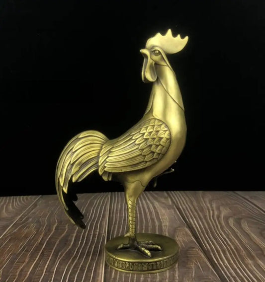 China seiko brass rooster crafts statue