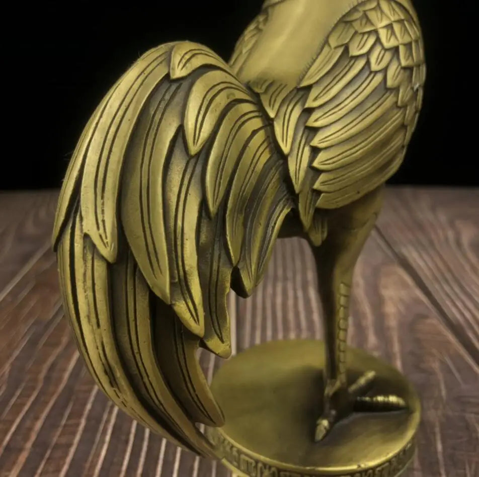 China seiko brass rooster crafts statue