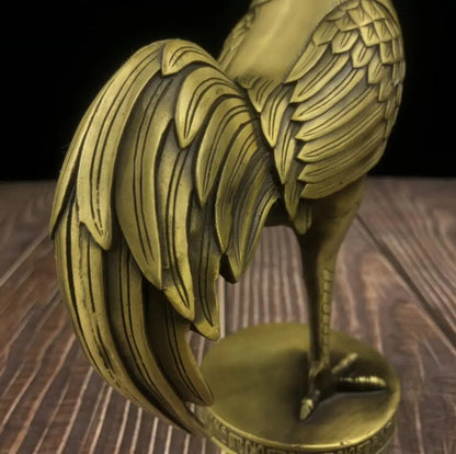 China seiko brass rooster crafts statue