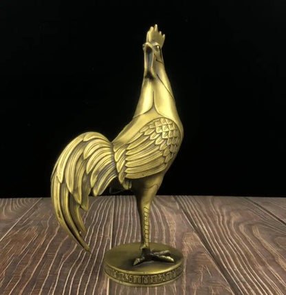 China seiko brass rooster crafts statue