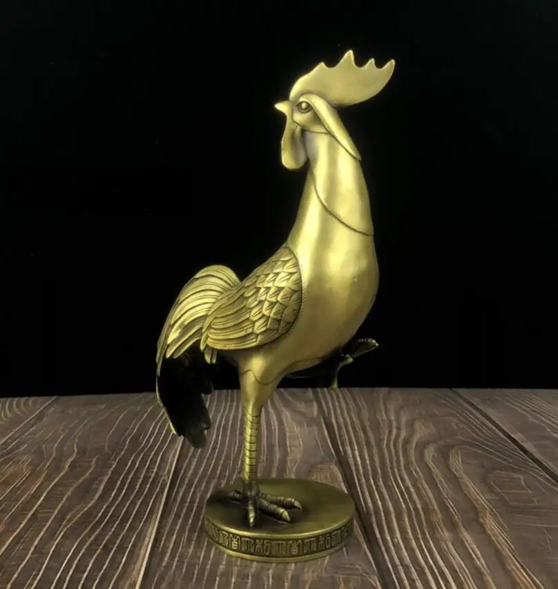 China seiko brass rooster crafts statue