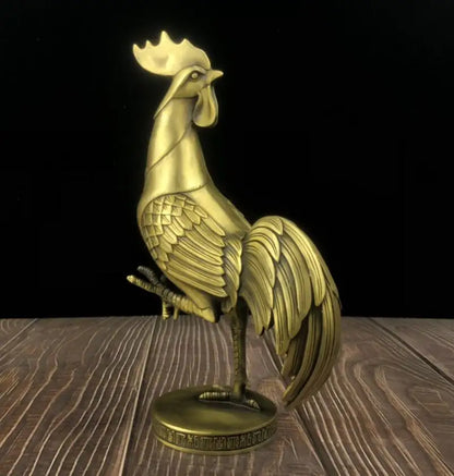 China seiko brass rooster crafts statue