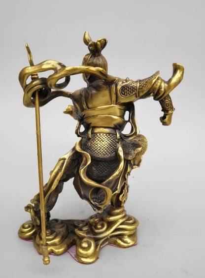 China seiko carving Pure brass nezha (a mythological person's ) statue