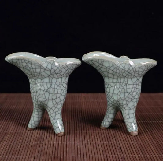 China seiko ceramic archaize wine cup crafts statue A pair