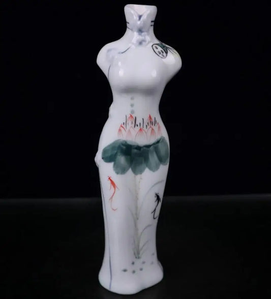 China seiko ceramic cheongsam vase crafts statue #1