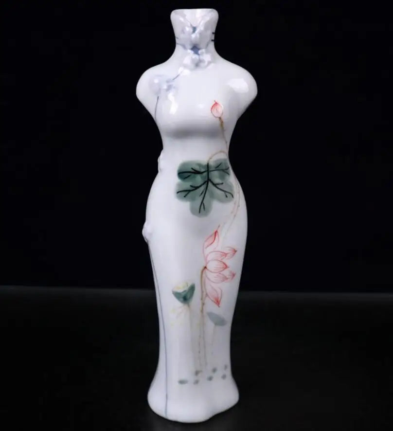 China seiko ceramic cheongsam vase crafts statue #1