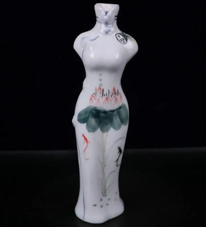 China seiko ceramic cheongsam vase crafts statue #1