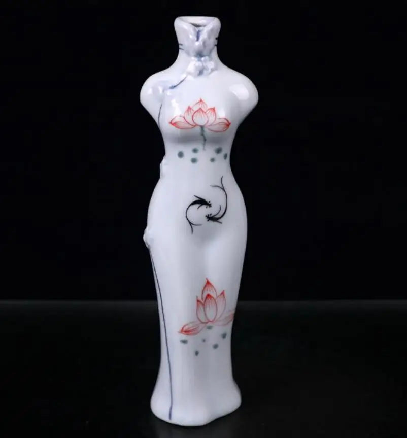 China seiko ceramic cheongsam vase crafts statue #1