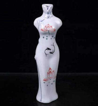 China seiko ceramic cheongsam vase crafts statue #1