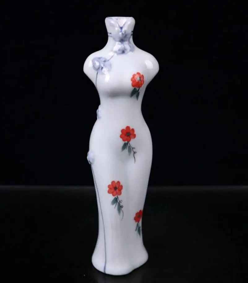 China seiko ceramic cheongsam vase crafts statue #1