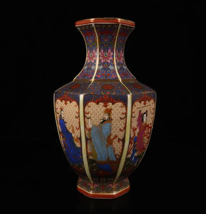 China seiko ceramic eight immortals Eight parties vase crafts statue