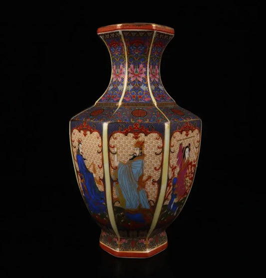 China seiko ceramic eight immortals Eight parties vase crafts statue