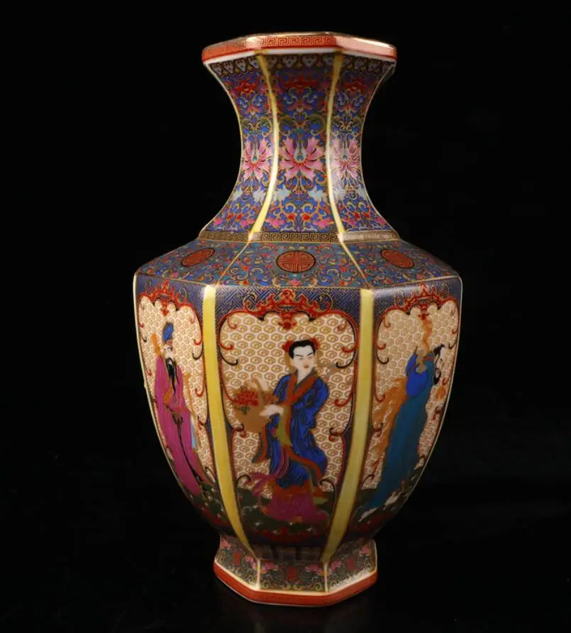 China seiko ceramic eight immortals Eight parties vase crafts statue